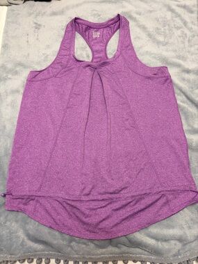 32 Degrees Purple Racerback Pleated Active Tank Top